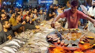 POPULAR BENGALI FISH MASTER SELLING SPICY FRIED FISH amp CHARCOAL GRILLED FISH  BIGGEST FOOD STREET [upl. by Akcinehs]