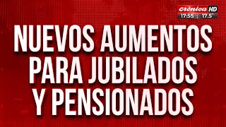 Nuevos aumentos para jubilados y pensionados [upl. by Ynnej409]