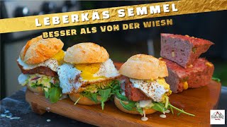 Wiesn Leberkäs Semmel  Oktoberfest Rezept vom Saupreiß für Saupreissen 2  DADs BBQ Leberkäse [upl. by Ilatfan]