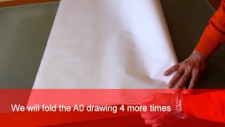 How to fold A0 drawing to A4 [upl. by Lydon]