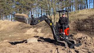 1 tons minigraver med tiltrotator  er det muligt [upl. by Guise]