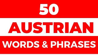 50 Austrian Words and Phrases you should know before you VISIT AUSTRIA [upl. by Adnilem]