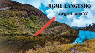 Jigme Langtsho trek  Largest lake in Bhutan   Historical lake in Bhutan  Great waterfall 4K [upl. by Aman564]