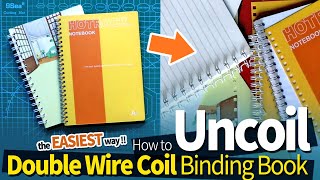 How to remove coil from a Double Wire Coil Binding Book in EASIEST way quick and neat [upl. by Newell522]