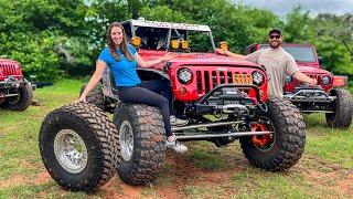 Installing 40quot Tires on the Race Jeep Wrangler [upl. by Ergener]