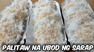 Palitaw recipediladila recipe Filipino boiled glutinous rice cake Malagkit recipe [upl. by Kenward]