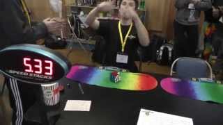 Rubiks cube world record fail 533 DNF [upl. by Nylaj]