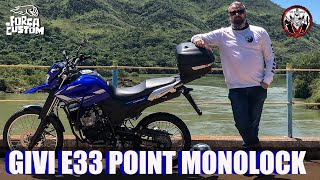 REVIEW  Baú GIVI E33 Point Monolock  Nova Lander 250 [upl. by Eniamurt]