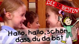 👩🏼 Hallo hallo schön dass du da bist  Singen Tanzen und Bewegen  Kinderlieder [upl. by Azeel272]