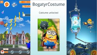 Jelly Lab Minion Rush Bogatyr Minion unlocked Minion Glider Despicable Me gameplay [upl. by Anivle]