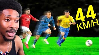 American Reacts To The 20 FASTEST Footballers In History [upl. by Areit885]