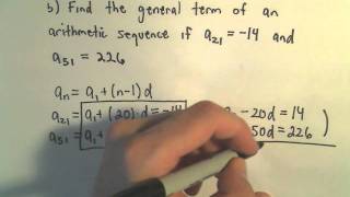 Arithmetic Sequences Finding a General Formula Given Two Terms [upl. by Stranger979]