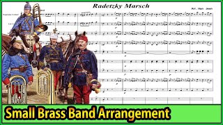 March  Radetzky Small Brass Band Arrangement 【Membership Only】 [upl. by Nevyar20]