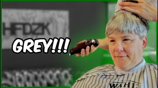 Huge Transformation Short and Trendy Haircut for Grey Hair with Clippers [upl. by Elberfeld377]