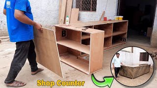 How to build beautiful plywood shop counter size 96quot×48quot at home in 2 Daysplywoodदुकान का कांउटर [upl. by Giesecke695]