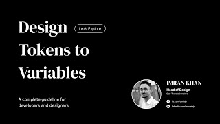 Design Tokens to Variables  A complete guideline for developers and designers Bengali [upl. by Salangia]