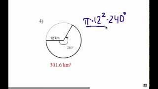 How to Find the Area of a Sector Problem Set 1 [upl. by Ardnaek59]