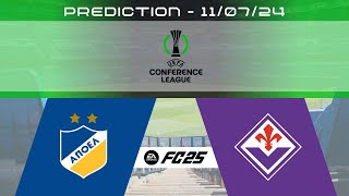 APOEL FC vs ACF Fiorentina  Prediction  202425 UEFA Conference League  EA FC 25 [upl. by Anatnas]