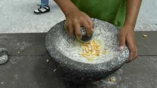 Grinding Corn  Old Florida Museum St Augustine FL [upl. by Kristofor]