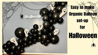 Organic Balloon setup for Halloween Halloween balloon decor [upl. by Nilesoy]