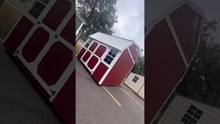 10x12 Side Lofted Barn Portable building Red Shed Shak tour reels smallbusiness [upl. by Adriane]