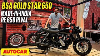 BSA Gold Star 650  Ready to take on the Royal Enfield 650  Walkaround  Autocar India [upl. by Sissel]