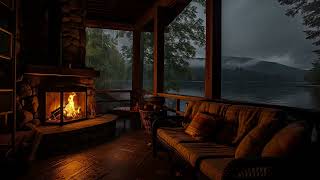 Cozy Ambience for a Good Sleep with Relaxing Rain Sounds in Cozy Porch [upl. by Starlene]