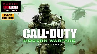 Call of Duty Modern Warfare Remastered  athlon 3000g  RX 580 8gb 2048sp game test [upl. by Einnus]