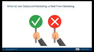 Dynamics 365 Marketing Real time VS Outbound Marketing [upl. by Atsilac469]