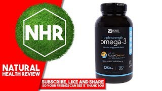 Sports Research Omega 3 Fish Oil Triple Strength 1250 mg 180 Softgels [upl. by Nirol]