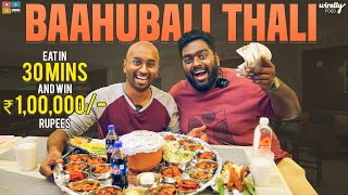 We Ate HYDERABADs BIGGEST THALI  Baahubali Thali  Wirally Food  Tamada Media [upl. by Denten]