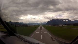 Low Approach A320 90th aniversary Salzburg Airport LOWS with ATC raw [upl. by Ellicott]