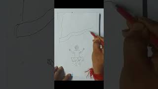 Village man with scenery drawing Uttam art centremy YouTube channelplease subscribe [upl. by Arde]