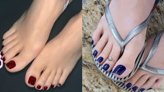 Ravishing collection of shiny easy to do toe nails art design Latest pedicure colors for ladies [upl. by Lowndes]