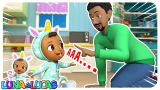 Jhony Jhony Yes Papa 👶 THE BEST Song for Children  Nursery Rhyme  Luna and Lucas [upl. by Haerr]