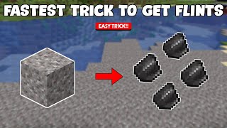 How to Get Flints in Minecraft BedrockPEJava  EASY TRICK [upl. by Star]