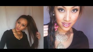 2 Heatless Casual Summer Hairstyles Stacked Ponytail Side Braid Easy Everyday Updos [upl. by Australia960]