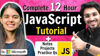 JavaScript Tutorial 2024 for Beginners to Pro with Notes Projects amp Practice Questions [upl. by Airemat]