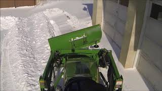 John Deere 1023E and CTA Snowplow [upl. by Rennat]