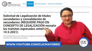 Legaliza tu Titulo SECUNDARIO en la UBA [upl. by Eimerej]