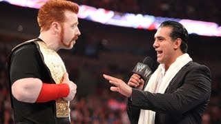 Alberto Del Rio confronts new World Heavyweight  Raw April 2 2012 [upl. by Konstance]