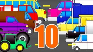 Have Fun Counting to 10  Counting Trucks for Toddlers [upl. by Ynnelg]