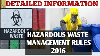 HAZARDOUS WASTE MANAGEMENT RULES 2016 ● environmentalscience ugcnet environment hazardouswaste [upl. by Abba]