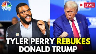 LIVE Tyler Perry Blasts Donald Trump in Passionate Speech at Harris’s Atlanta Rally  Obama  N18G [upl. by Jaffe598]