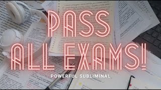 powerful subliminal to PASS ALL YOUR EXAMS 🍀 [upl. by Ekez]