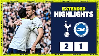 SPURS 21 BRIGHTON  EXTENDED HIGHLIGHTS  Sonny scores 100th PL goal and Kane grabs winner [upl. by Selry]