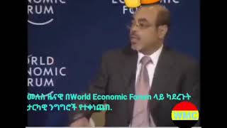 Meles Zenawi historic speech on World Economic Forum [upl. by Retnyw]