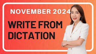 November Write From Dictation  PTE Prediction Questions 2024 [upl. by Nimref]