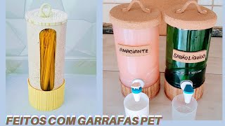 IDEIAS Para Fazer Com GARRAFAS Pet  FAÇA Lindos POTES Organizadores passo A passo [upl. by Dhumma]