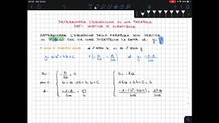 Determinare lequazione della parabola dati il vertice e la direttrice [upl. by Lienaj]